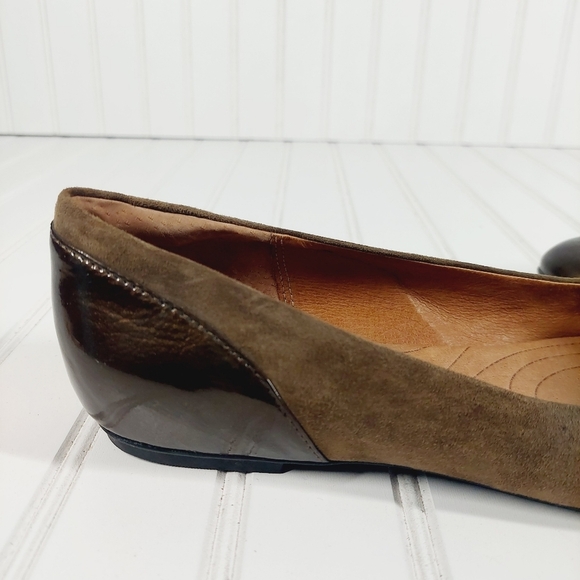 Clarks Indigo Leather Slip On Ballet Flats A668 - Picture 9 of 13